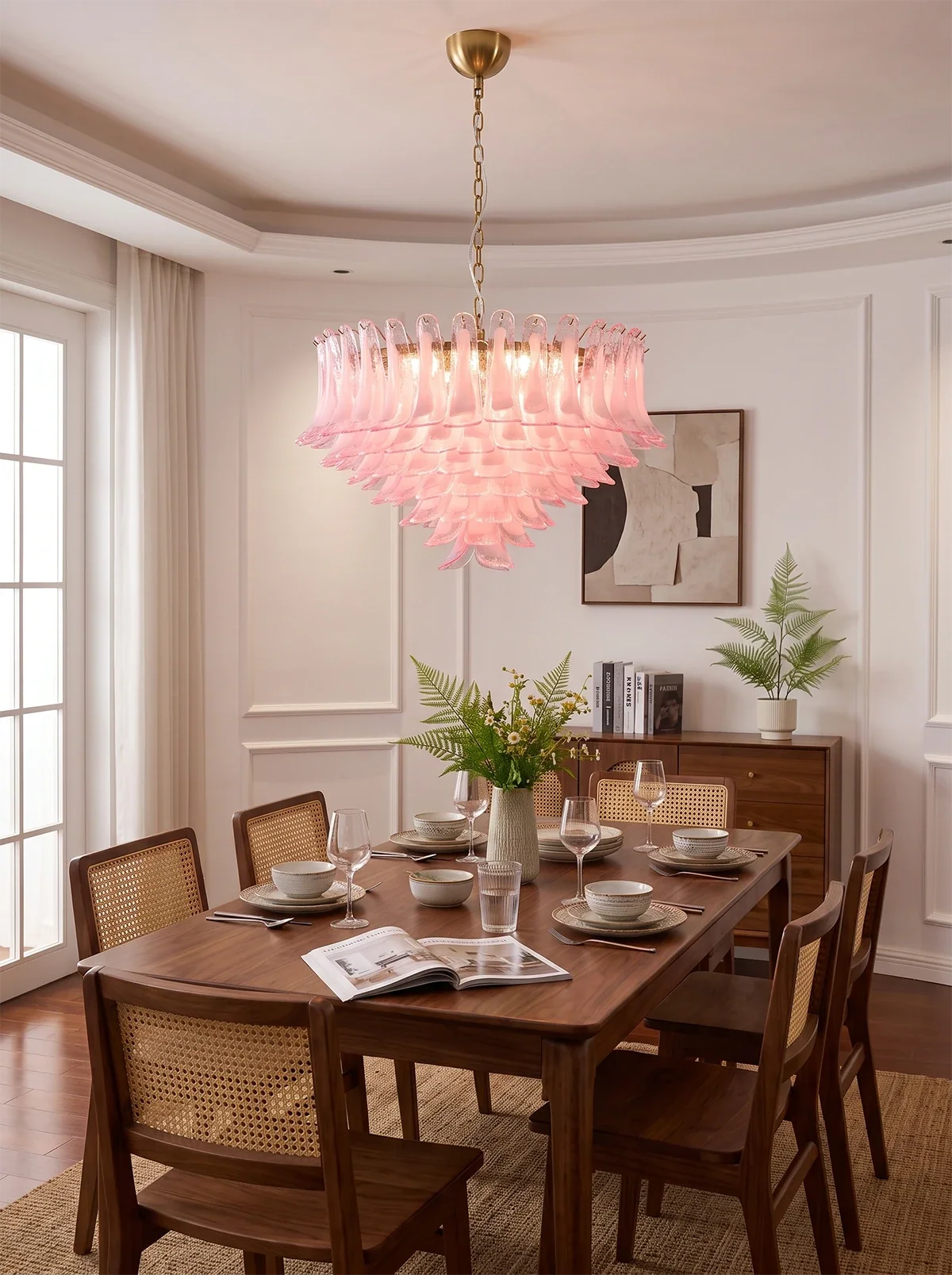 Camellia Glass Petal Chandelier – Glass detail 17