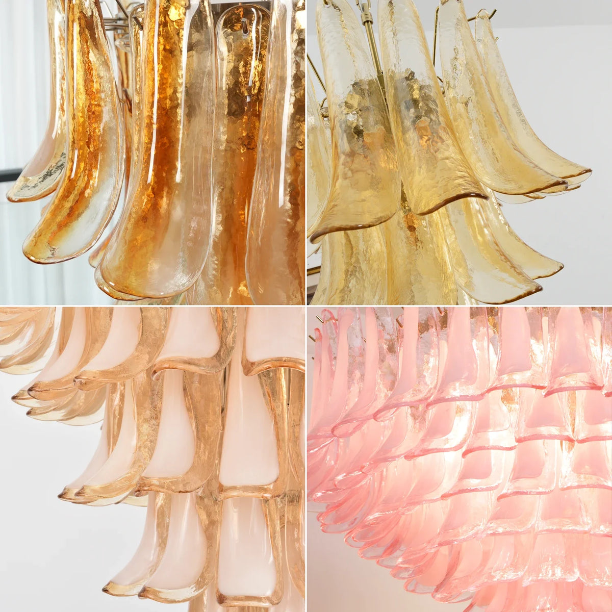 Camellia Glass Petal Chandelier – Glass detail 26