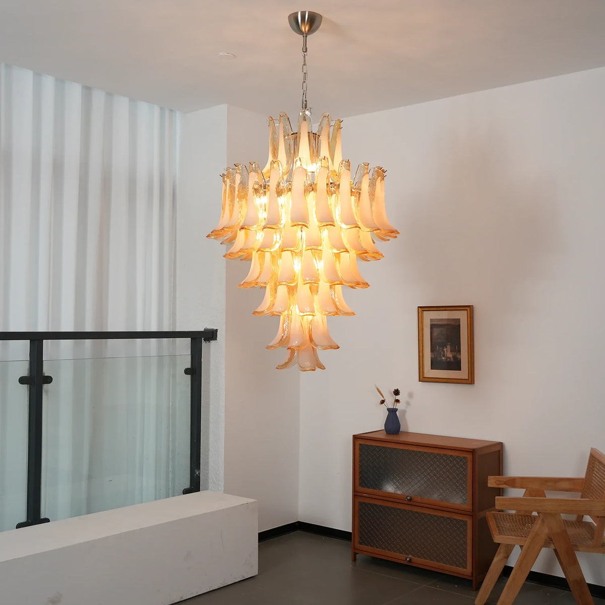 Camellia Glass Petal Chandelier – Glass detail 15