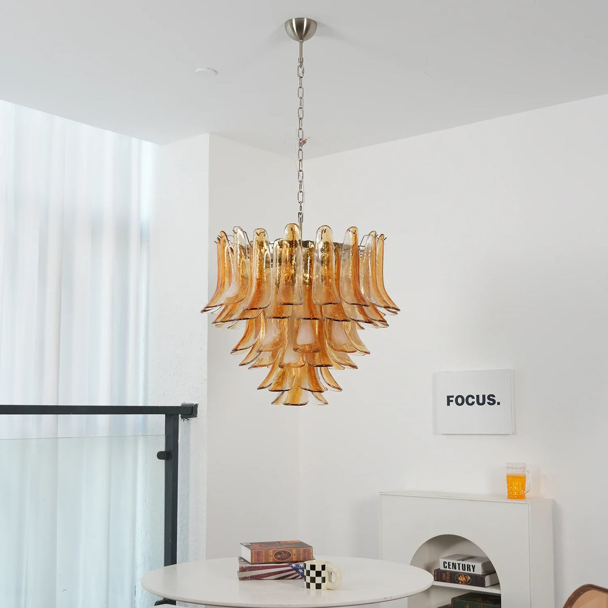 Camellia Glass Petal Chandelier – Glass detail 16