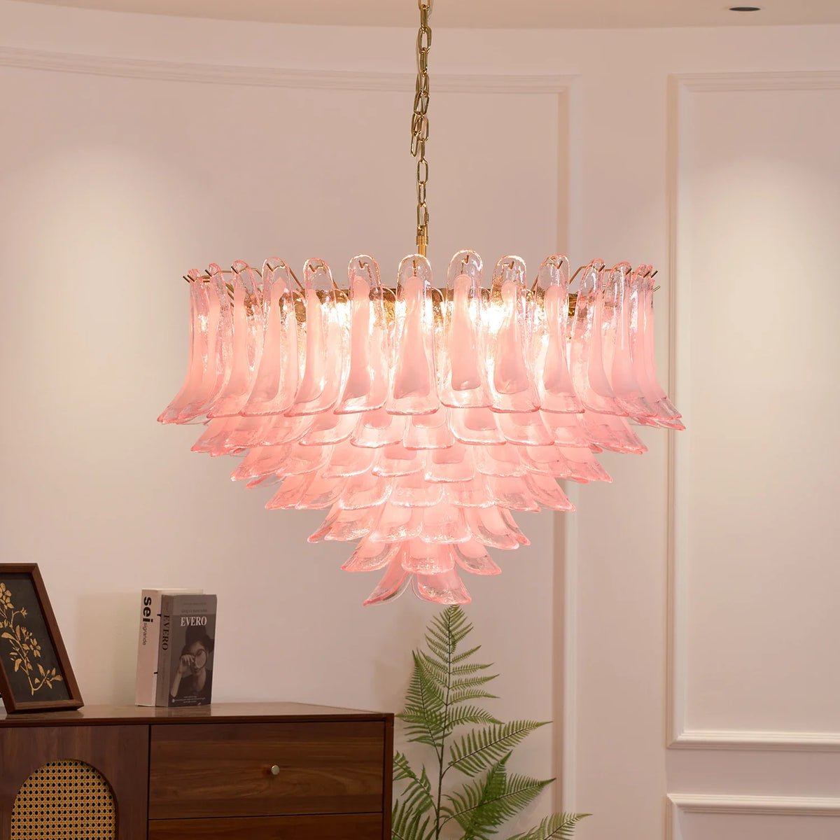 Camellia Glass Petal Chandelier – Glass detail 28