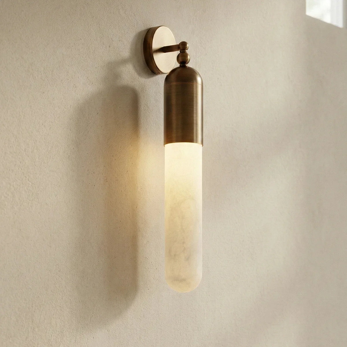 Capsule Linear Alabaster Wall Sconce – Alabaster detail 14