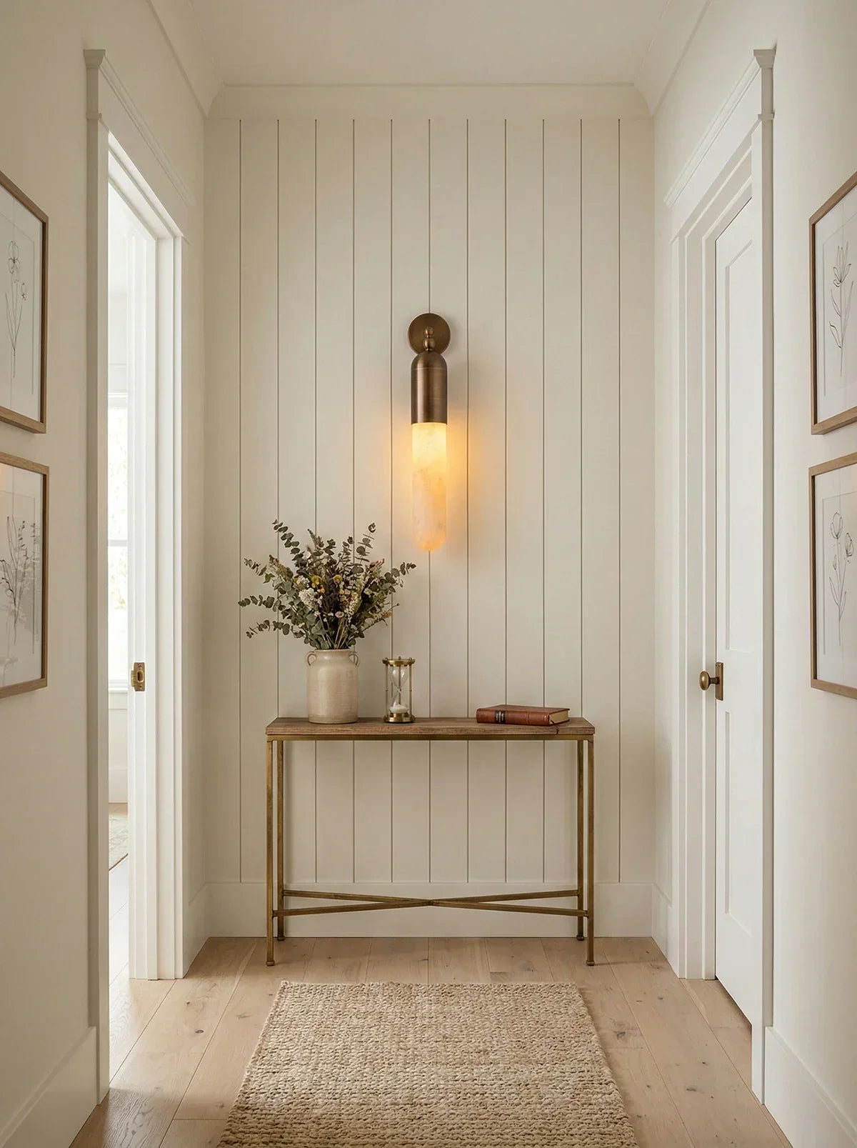 Capsule Linear Alabaster Wall Sconce – Alabaster detail 13