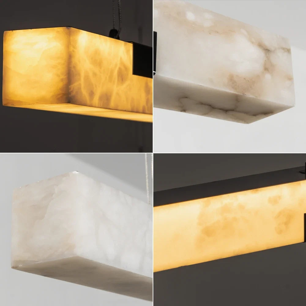 Cary Alabaster Strip Pendant Light – Alabaster detail 19