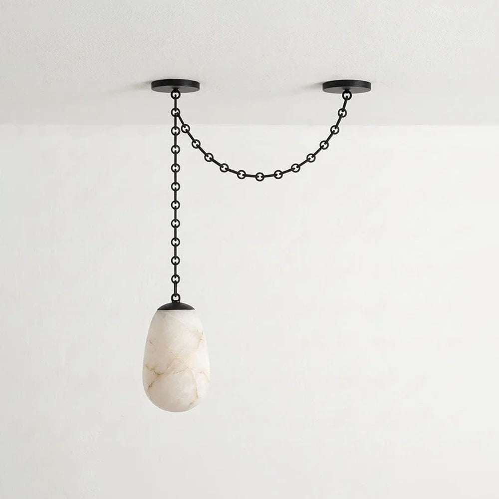 Cascade Alabaster Chain Chandelier – Alabaster detail 13