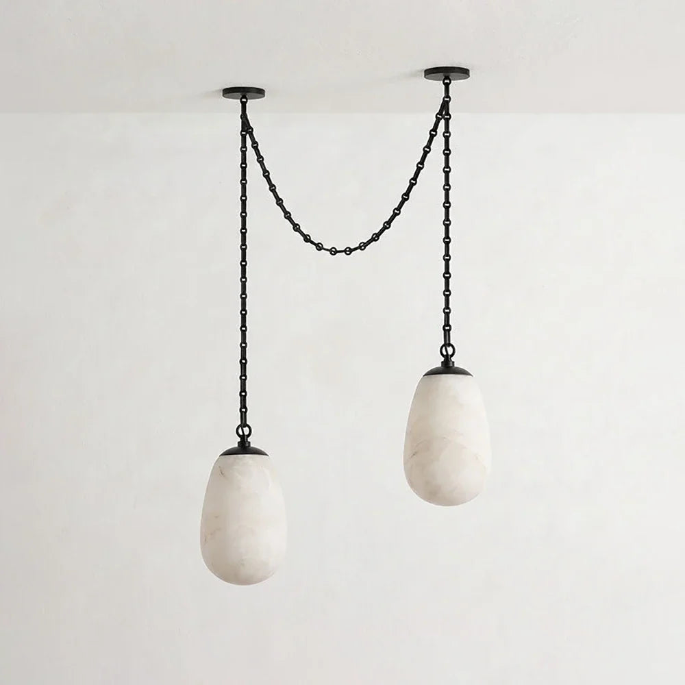 Cascade Alabaster Chain Chandelier – Alabaster detail 15