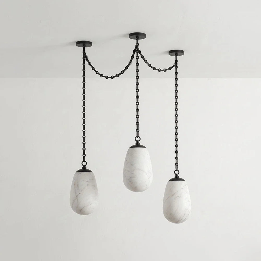 Cascade Alabaster Chain Chandelier – Alabaster detail 17