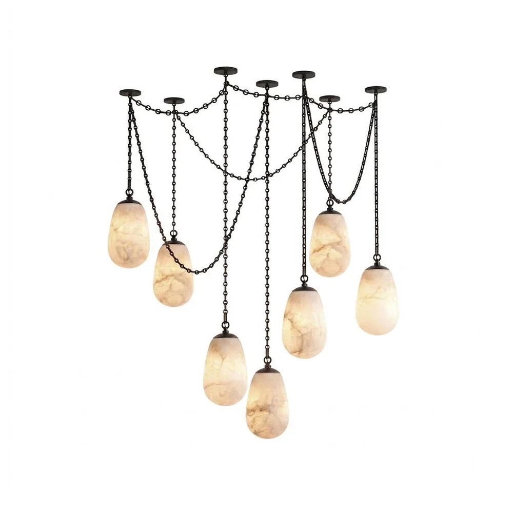 Cascade Alabaster Chain Chandelier