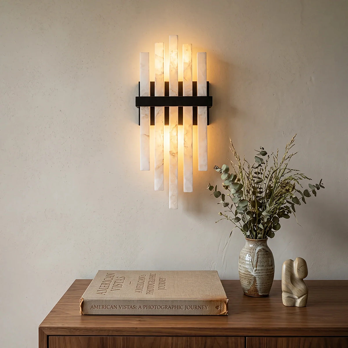 Cascading Alabaster Bar Wall Light – Alabaster detail 6