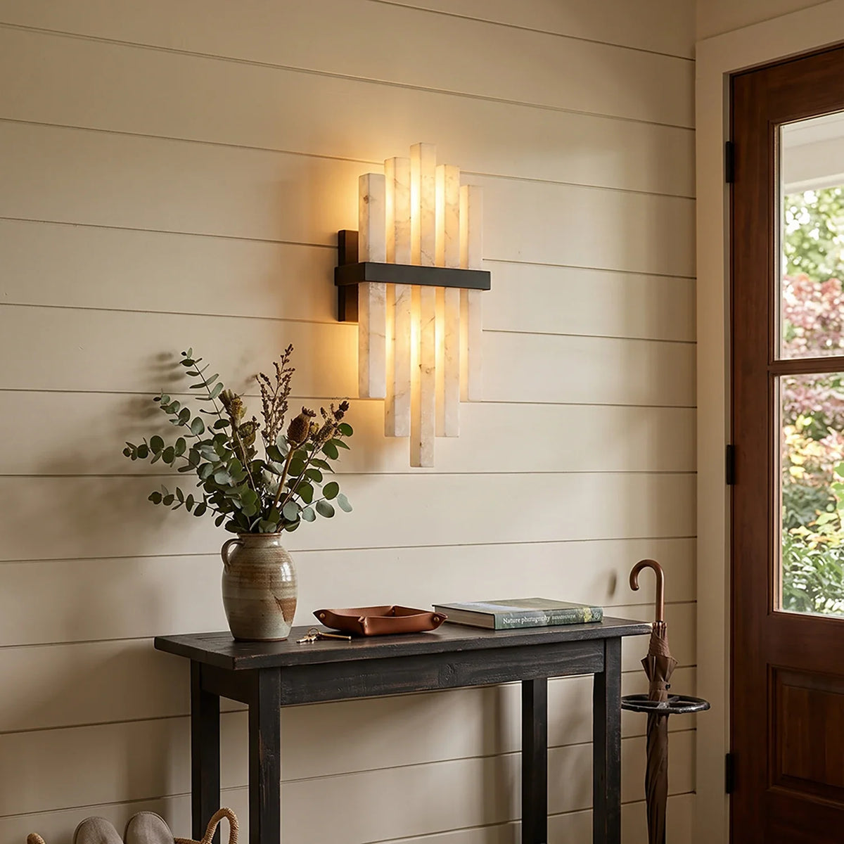 Cascading Alabaster Bar Wall Light – Alabaster detail 2
