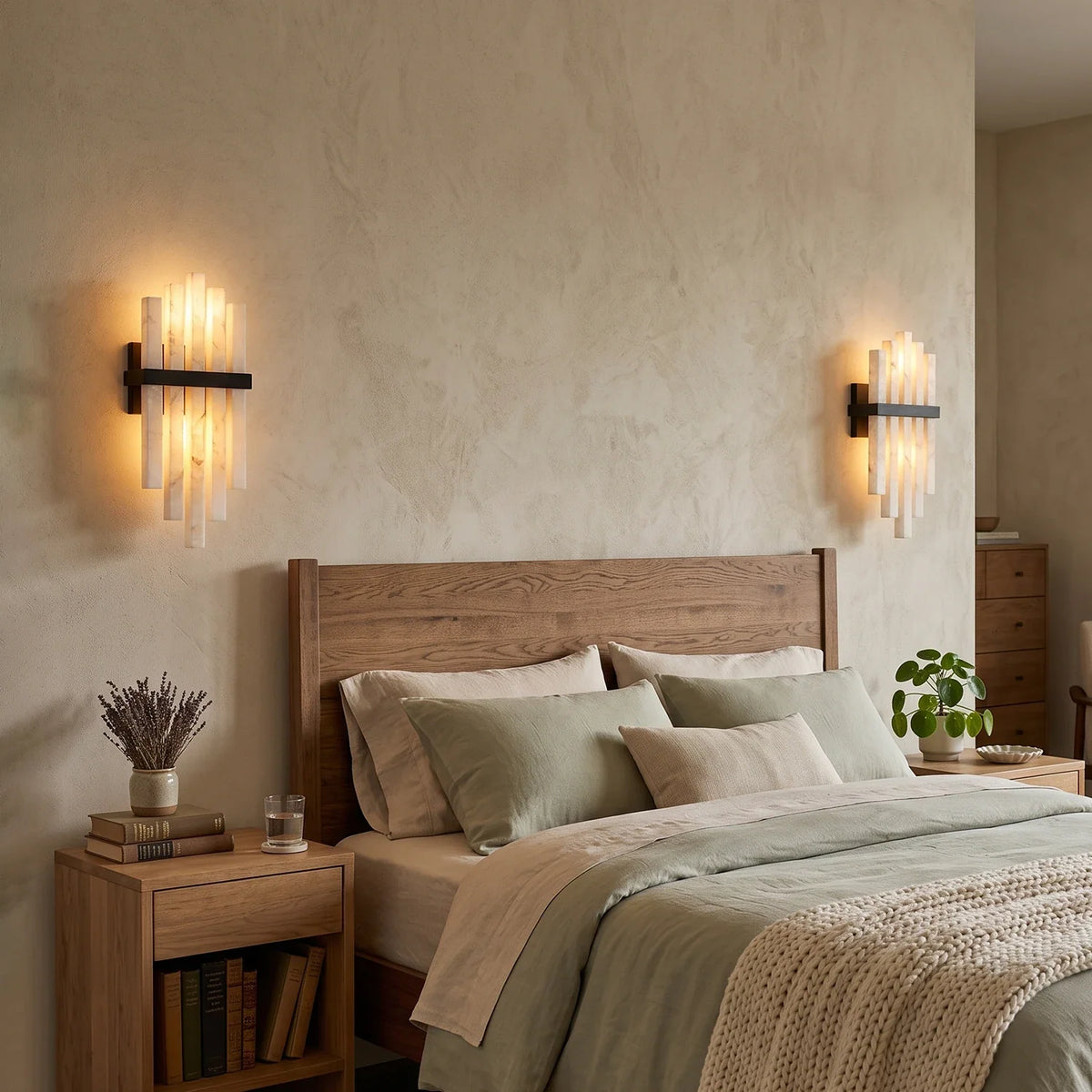 Cascading Alabaster Bar Wall Light – Alabaster detail 7