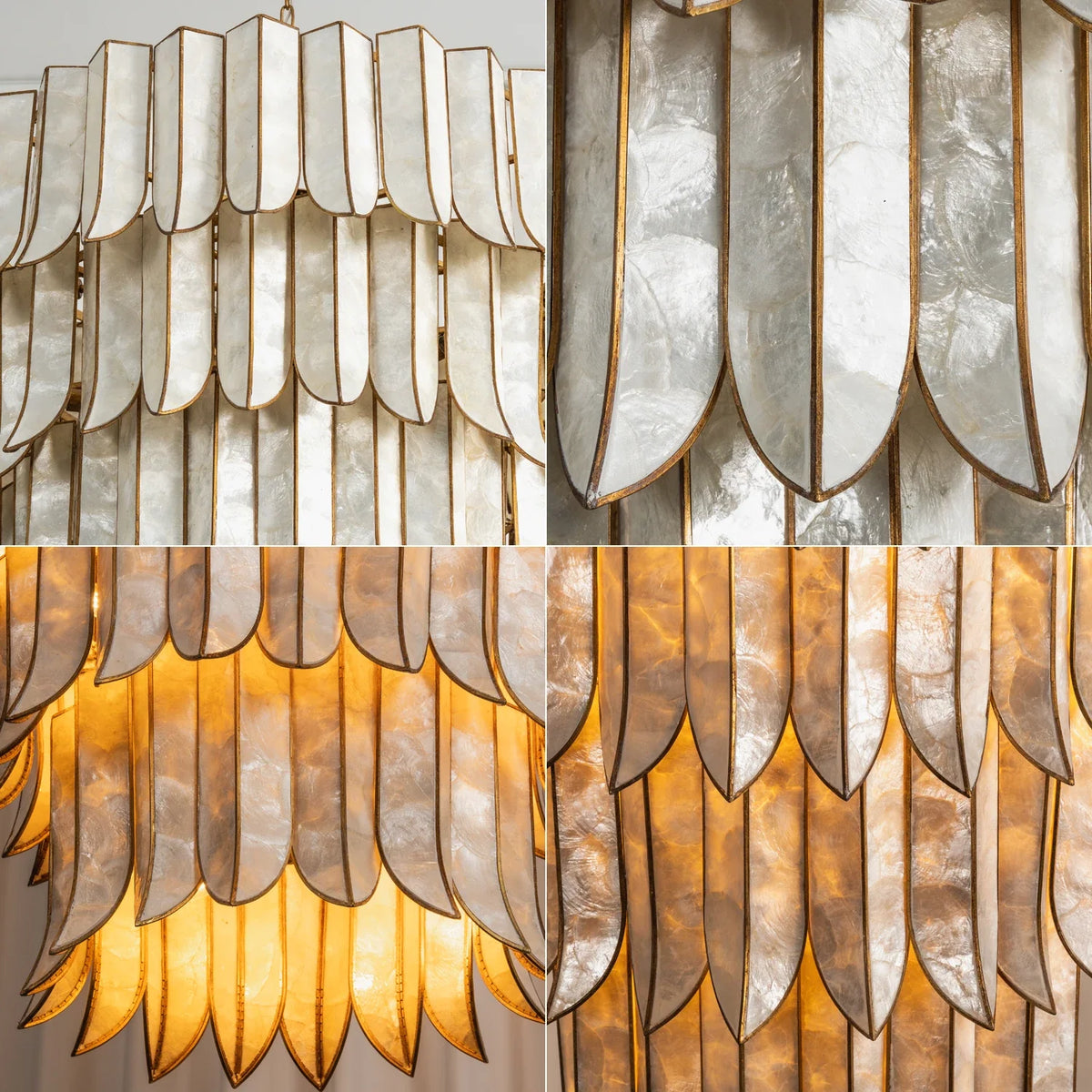 Cascara Capiz Shell Chandelier – Shell detail 22