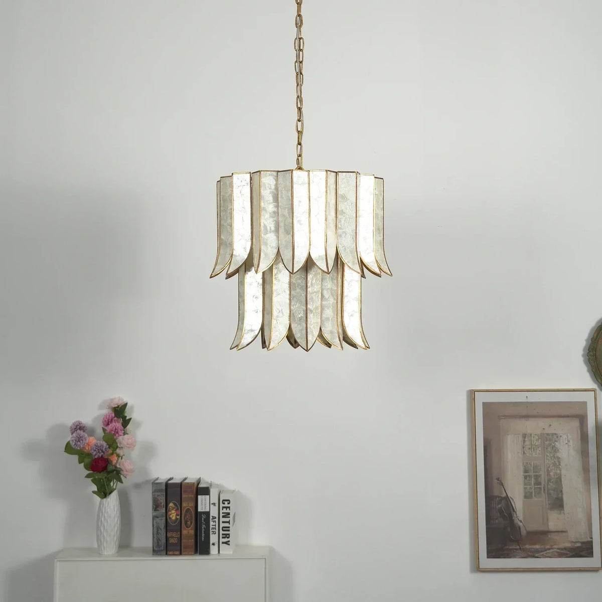 Cascara Capiz Shell Chandelier – Shell detail 12