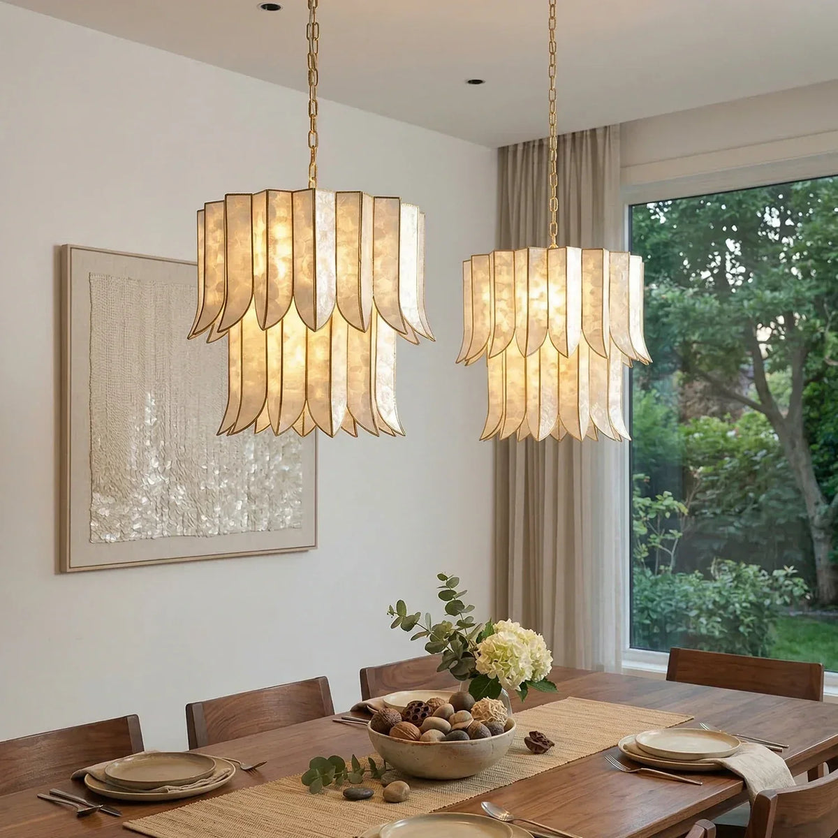 Cascara Capiz Shell Chandelier – Shell detail 4