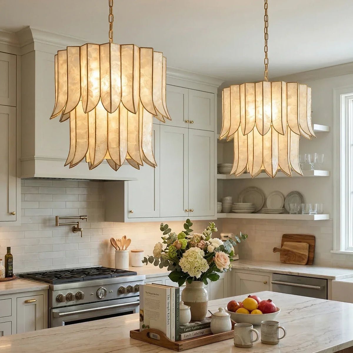Cascara Capiz Shell Chandelier – Shell detail 6