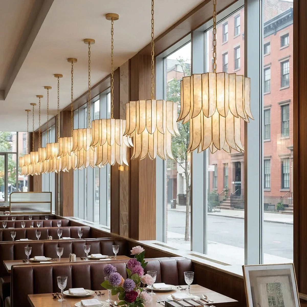 Cascara Capiz Shell Chandelier – Shell detail 8