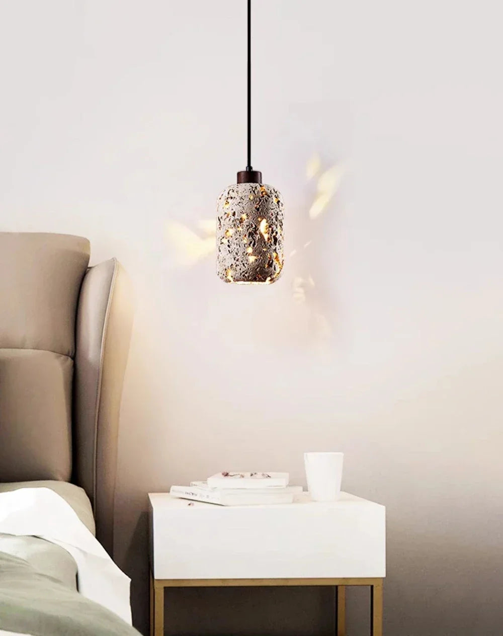 Cava Volcanic Rock Travertine Pendant Lamp – Travertine detail 8
