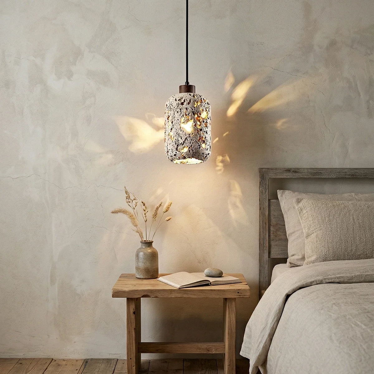 Cava Volcanic Rock Travertine Pendant Lamp – Travertine detail 6