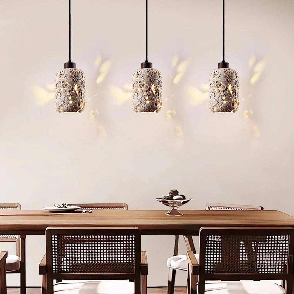 Cava Volcanic Rock Travertine Pendant Lamp – Travertine detail 7