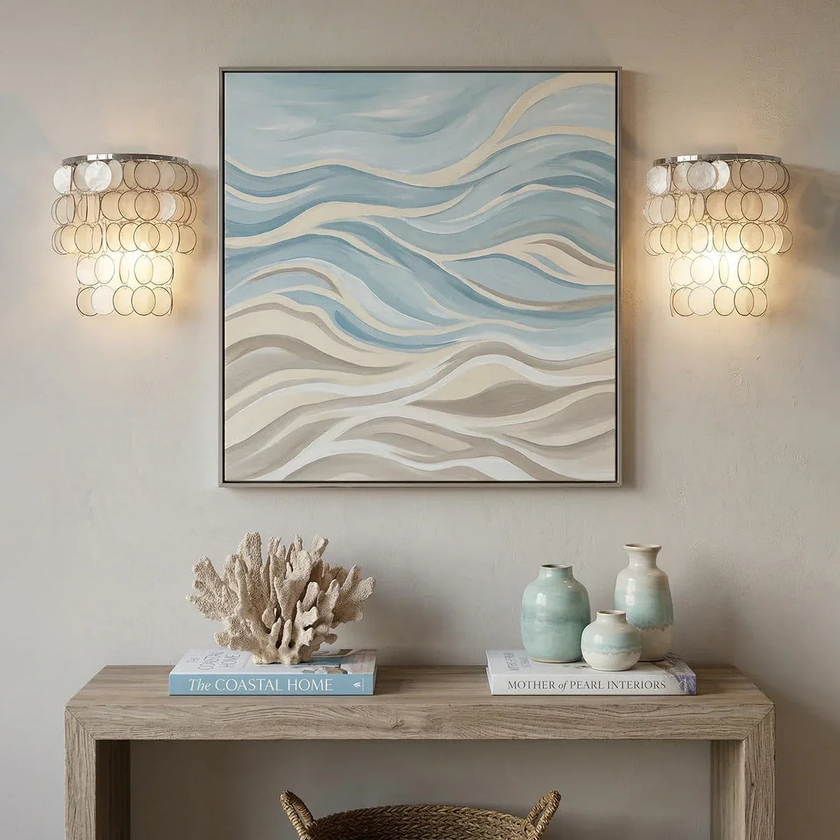 Chrome Round Tiered Capiz Shell Iron Wall Lamp – Iron detail 9