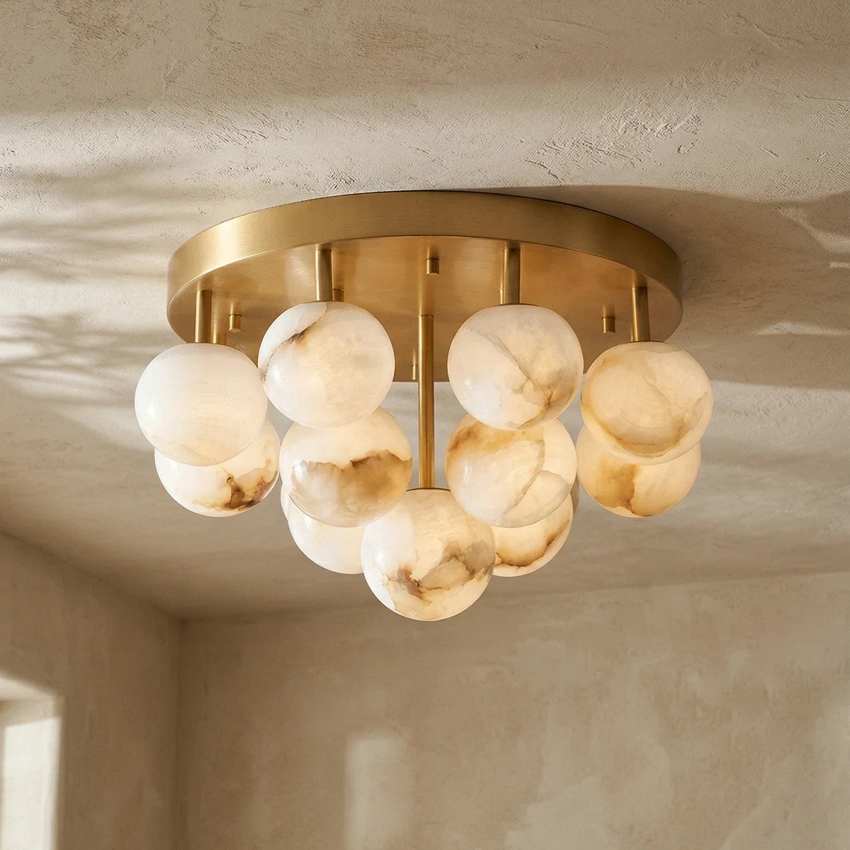 Clustered Aurelia Alabaster Globe Ceiling Light – Alabaster detail 11