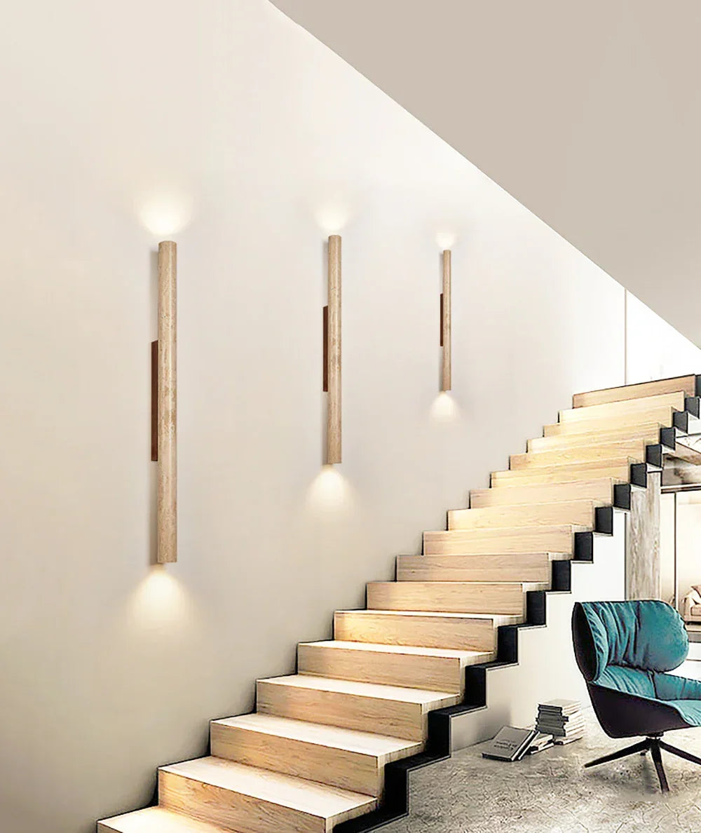 Column Travertine Wall Light – Travertine detail 6