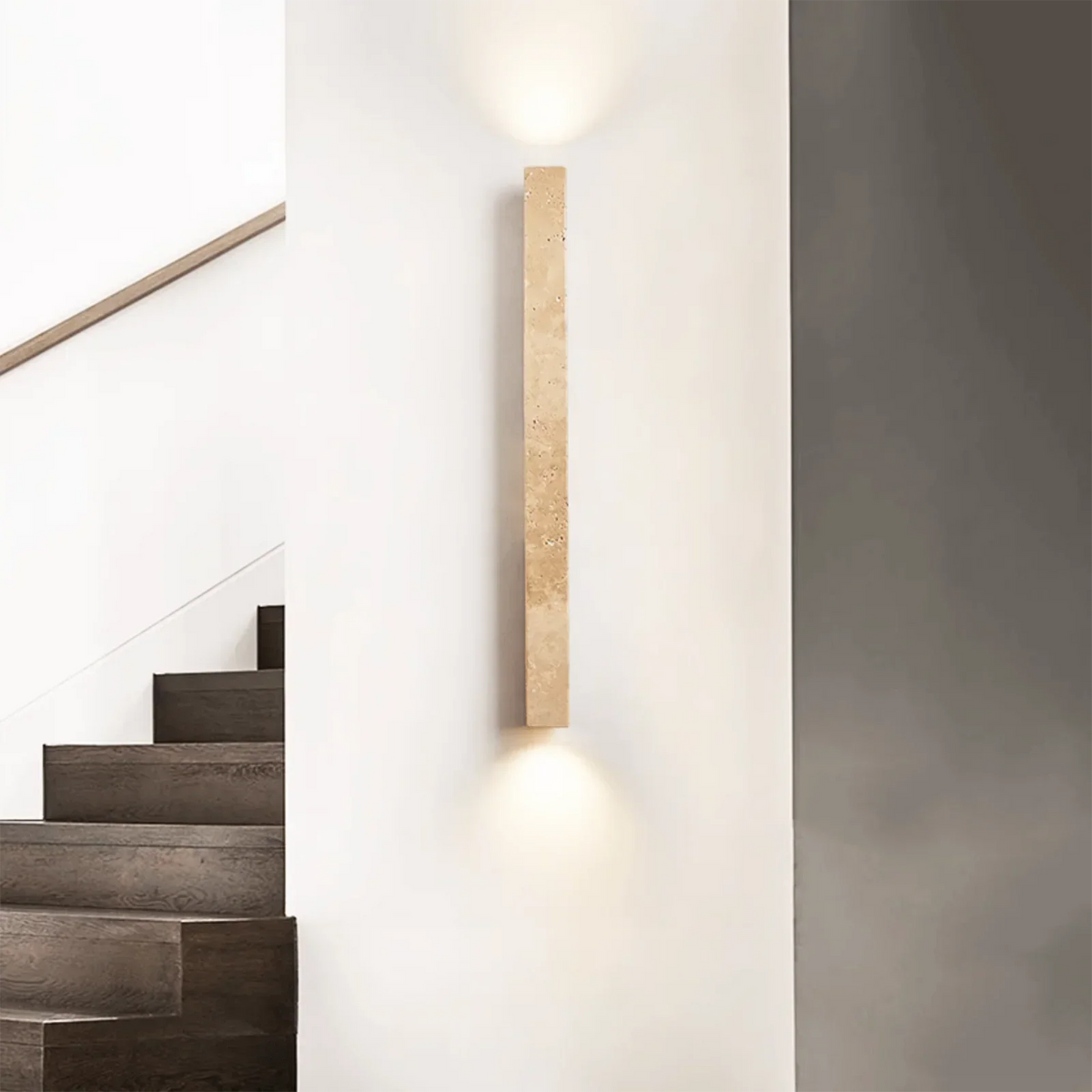 Column Travertine Wall Light – Travertine detail 4