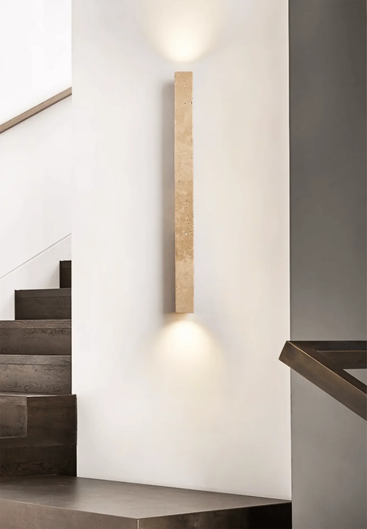 Column Travertine Wall Light – Travertine detail 8