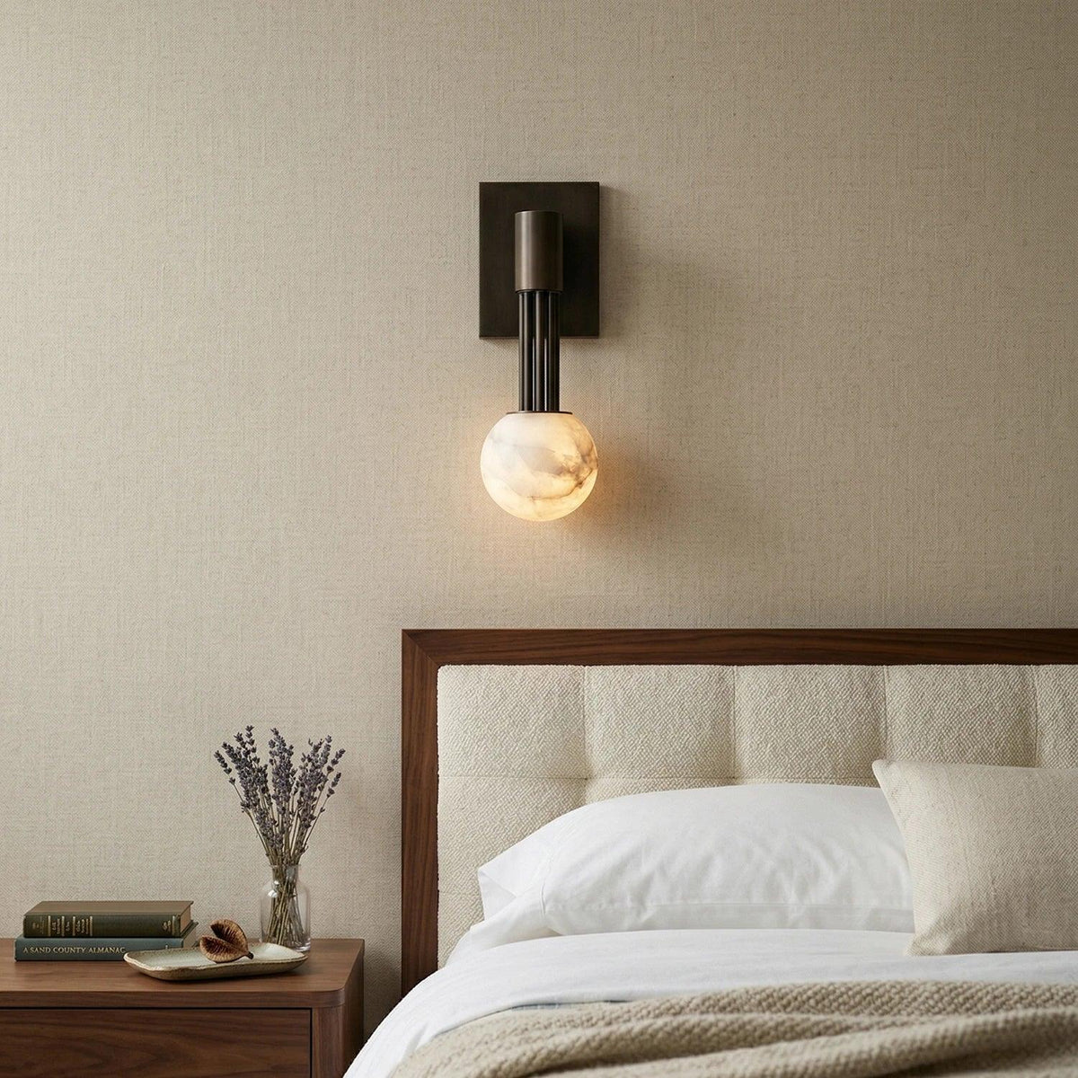 Columnar Obra Spherical Alabaster Wall Lamp – Alabaster detail 8