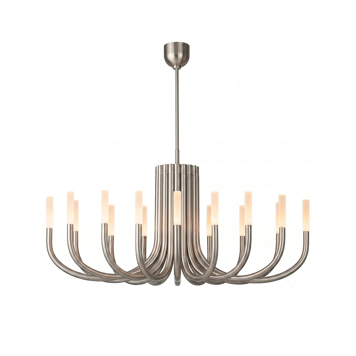 Corin Curved Arm Candle Brass Chandelier – Brass detail 25