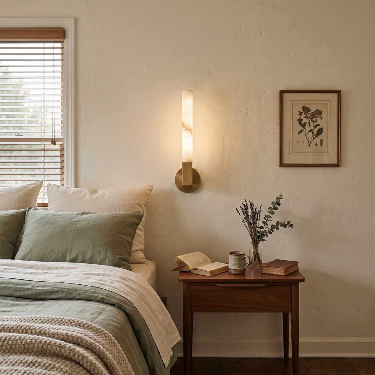 Corvin Alabaster Column Wall Sconce – Alabaster detail 3