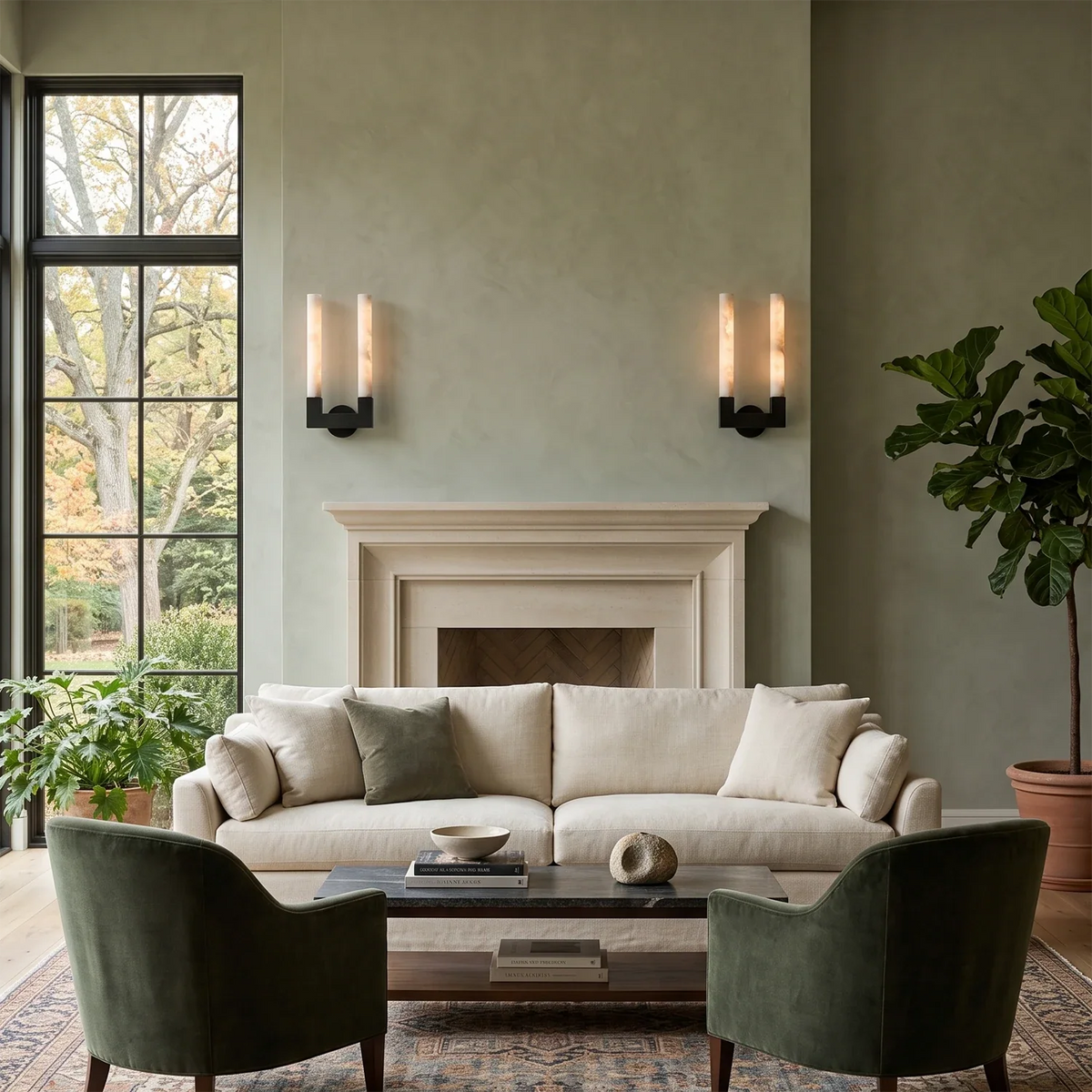 Corvin Alabaster Column Wall Sconce – Alabaster detail 11