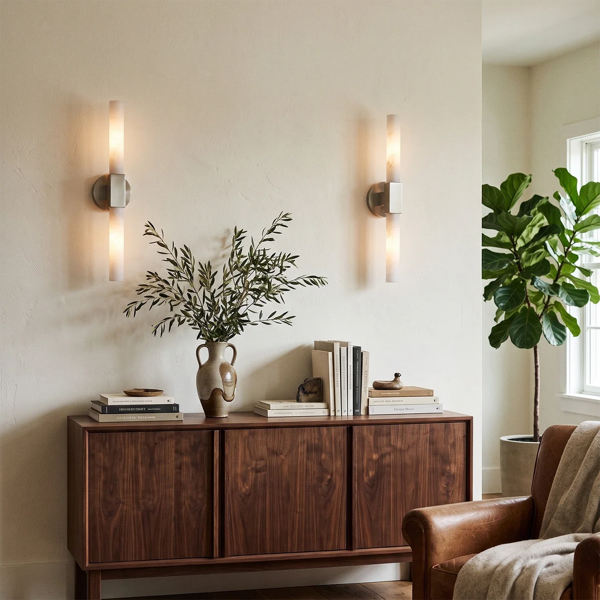 Corvin Alabaster Column Wall Sconce – Alabaster detail 10