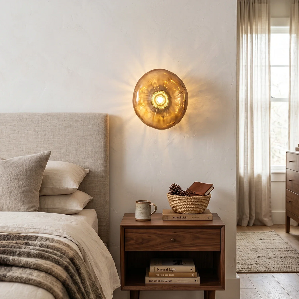 Corvina Molten Glass Wall Sconce – Glass detail 4