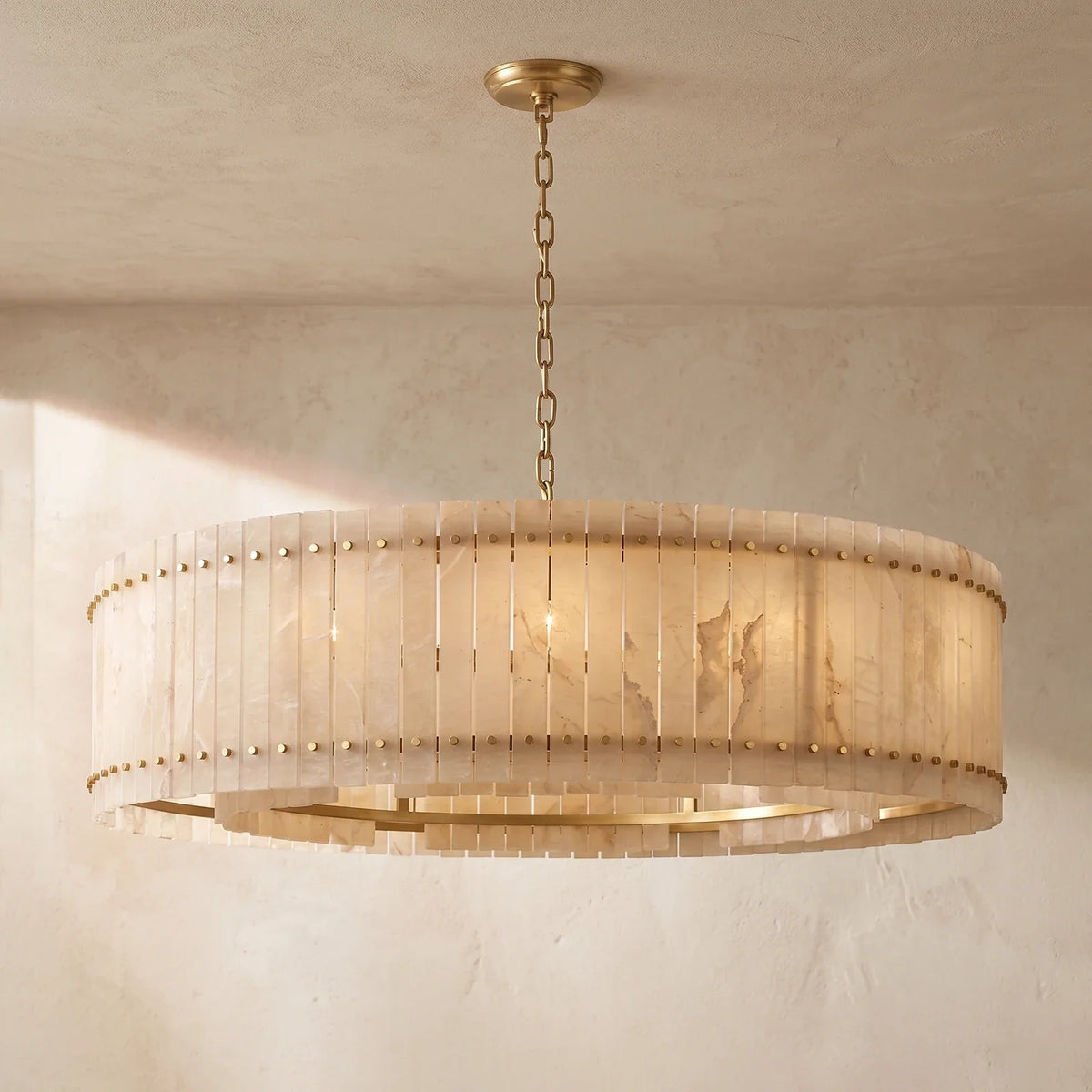 Corwin Alabaster Slat Chandelier – Alabaster detail 27