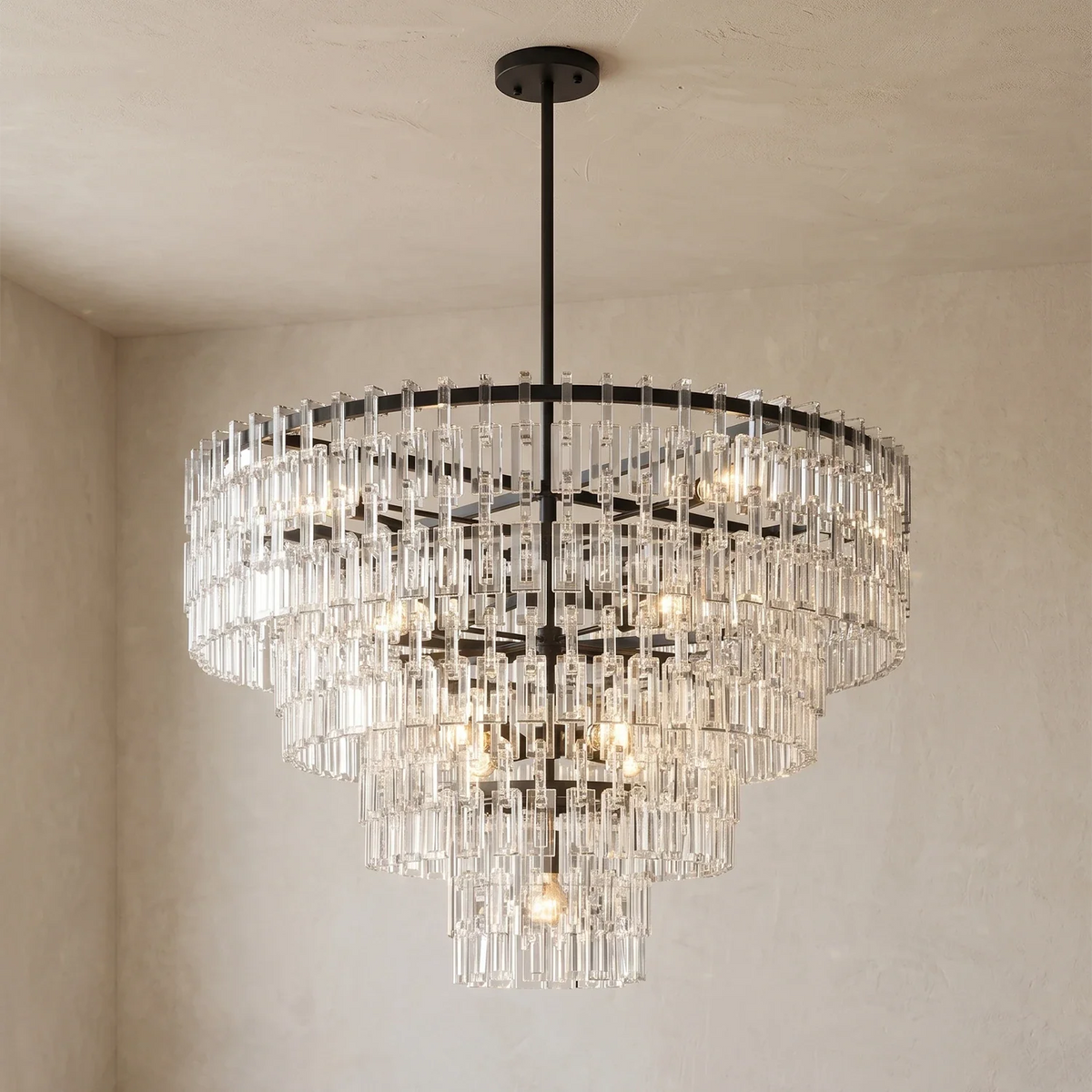 Corwin Tiered Crystal Bar Chandelier – Crystal detail 25