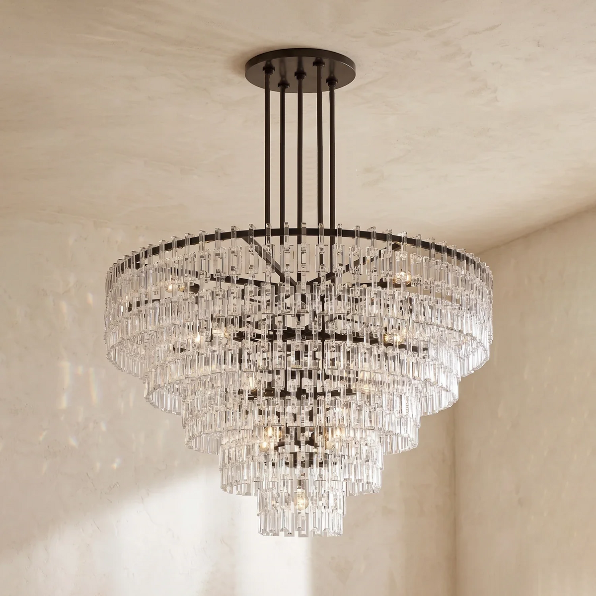 Corwin Tiered Crystal Bar Chandelier – Crystal detail 27