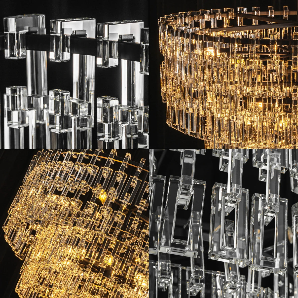 Corwin Tiered Crystal Bar Chandelier – Crystal detail 22