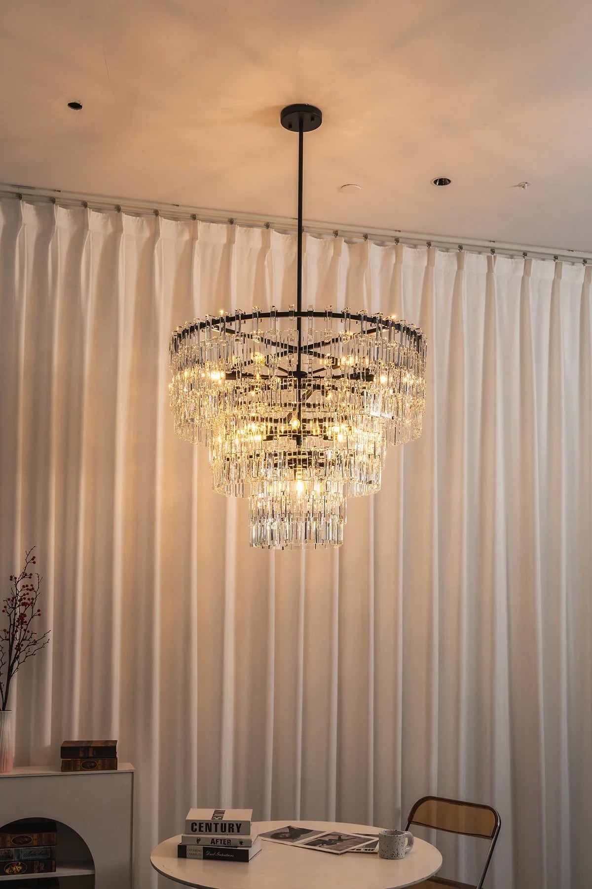 Corwin Tiered Crystal Bar Chandelier – Crystal detail 14