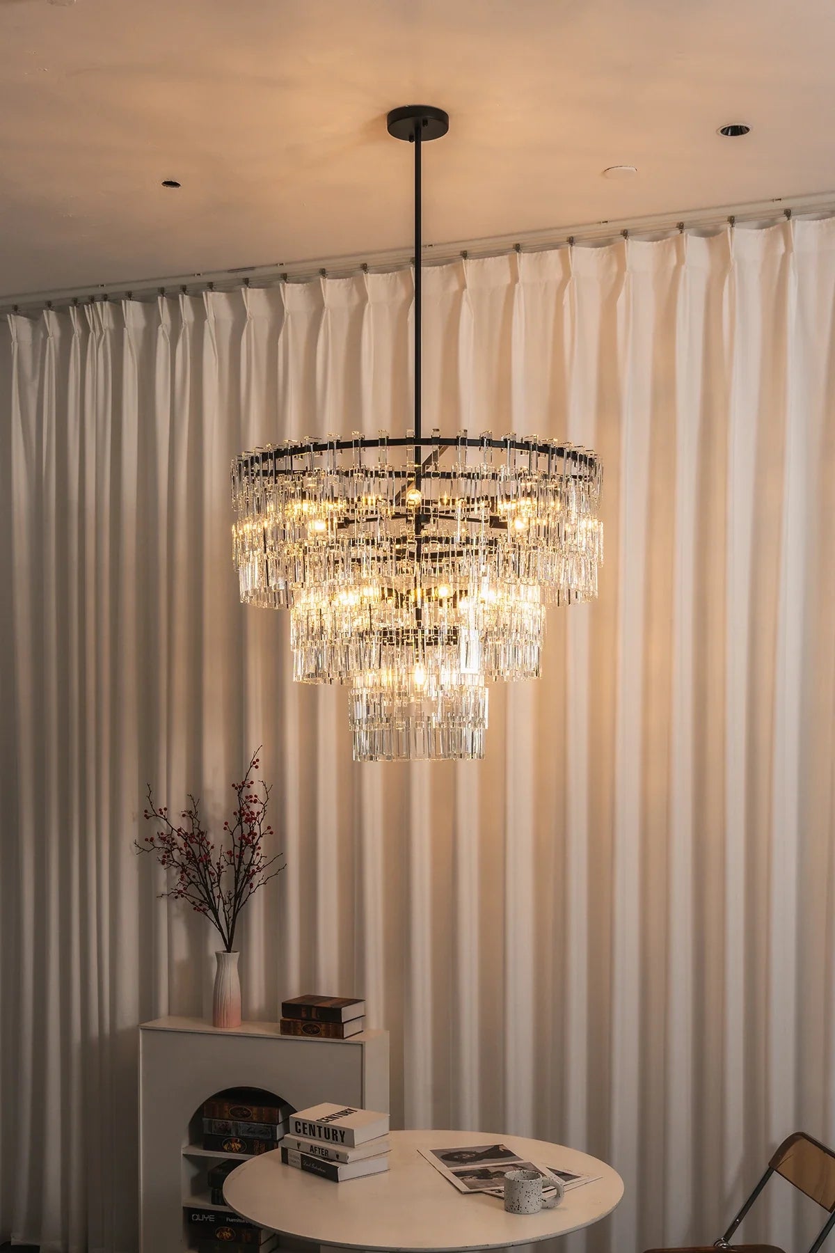 Corwin Tiered Crystal Bar Chandelier – Crystal detail 15
