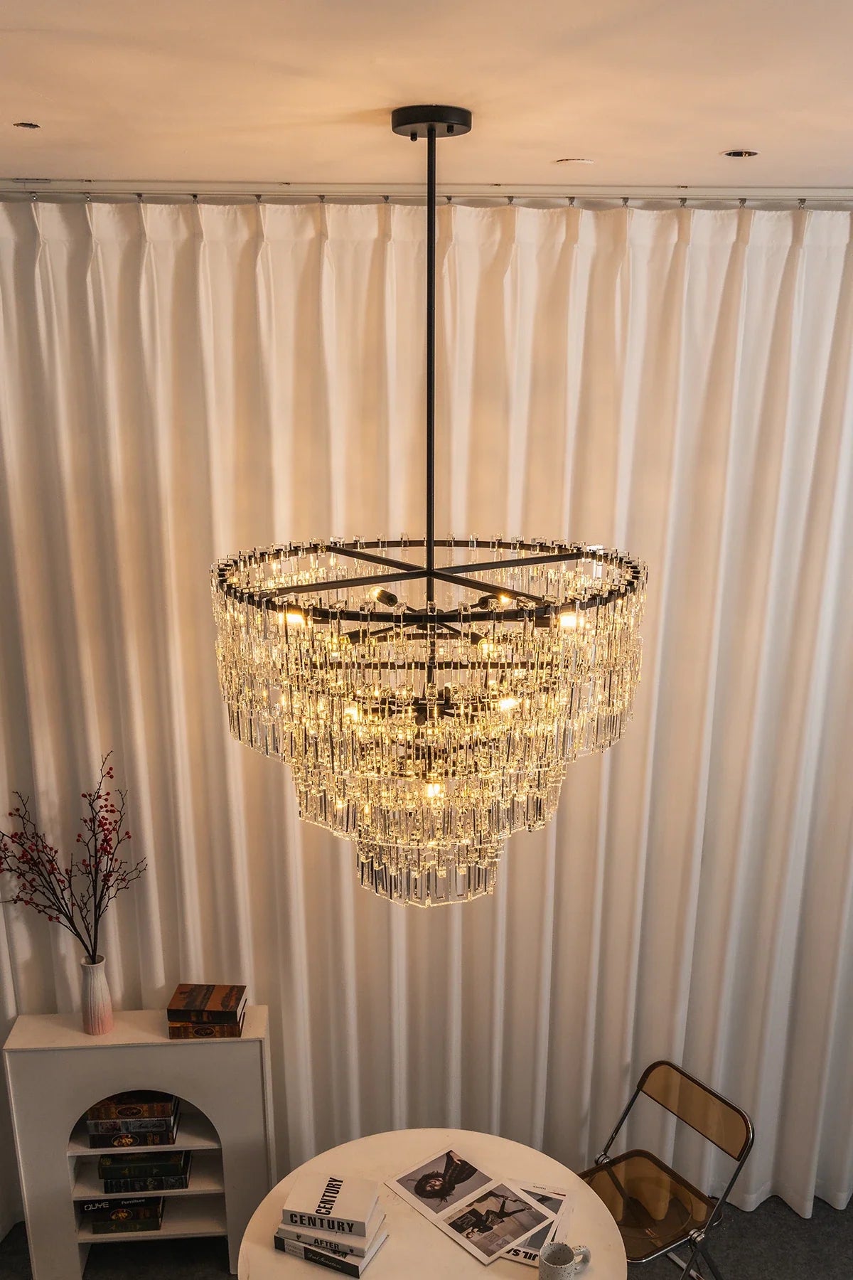 Corwin Tiered Crystal Bar Chandelier – Crystal detail 16