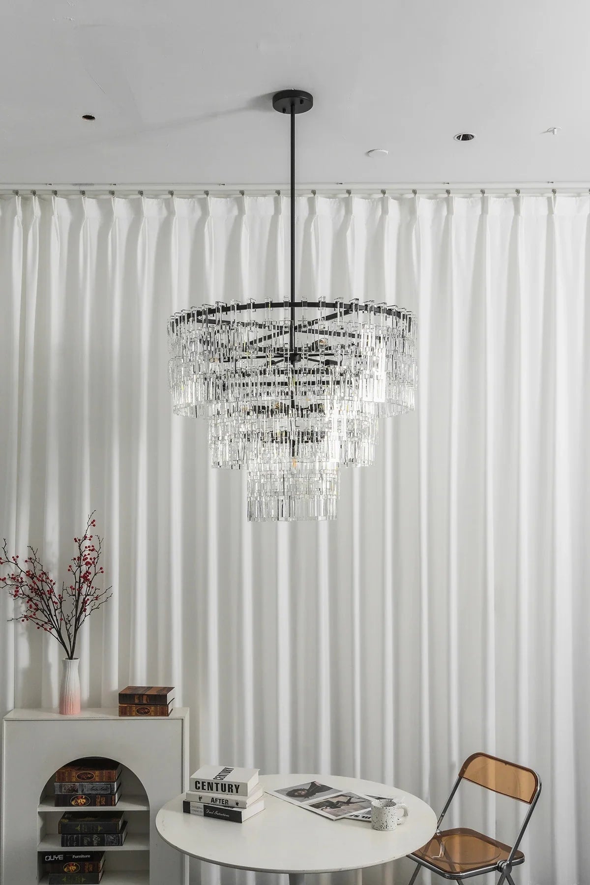Corwin Tiered Crystal Bar Chandelier – Crystal detail 17