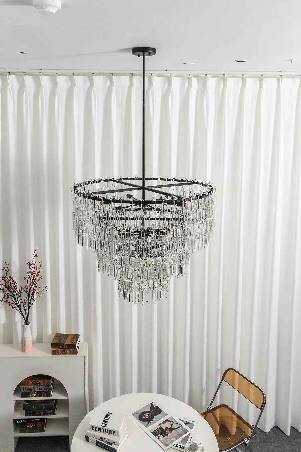 Corwin Tiered Crystal Bar Chandelier – Crystal detail 20