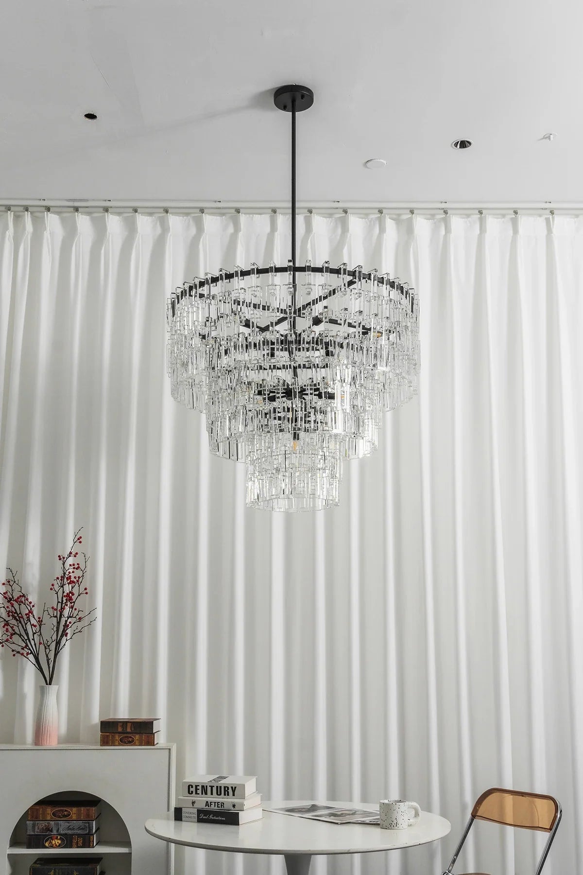 Corwin Tiered Crystal Bar Chandelier – Crystal detail 19