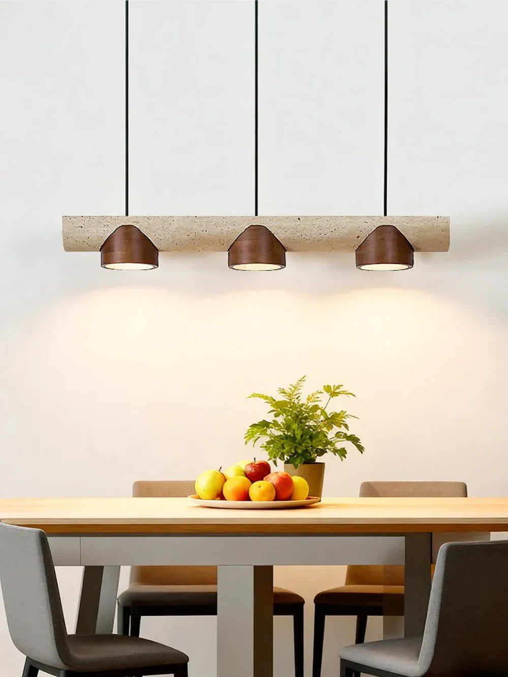 Cross Travertine Cylindrical Pendant Light – Travertine detail 8