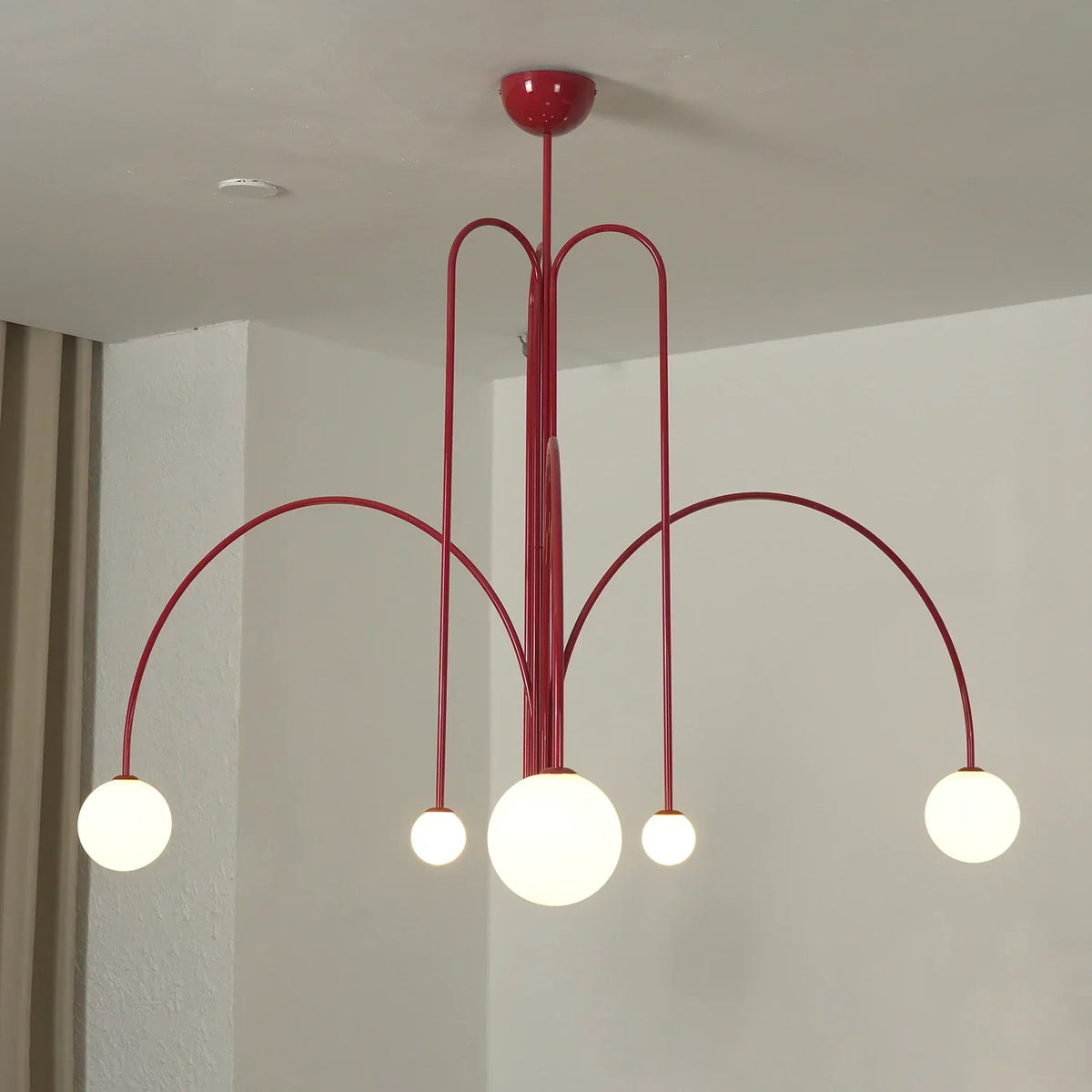 Curved Delaney Multi-Glass Light Chandelier – Glass detail 15