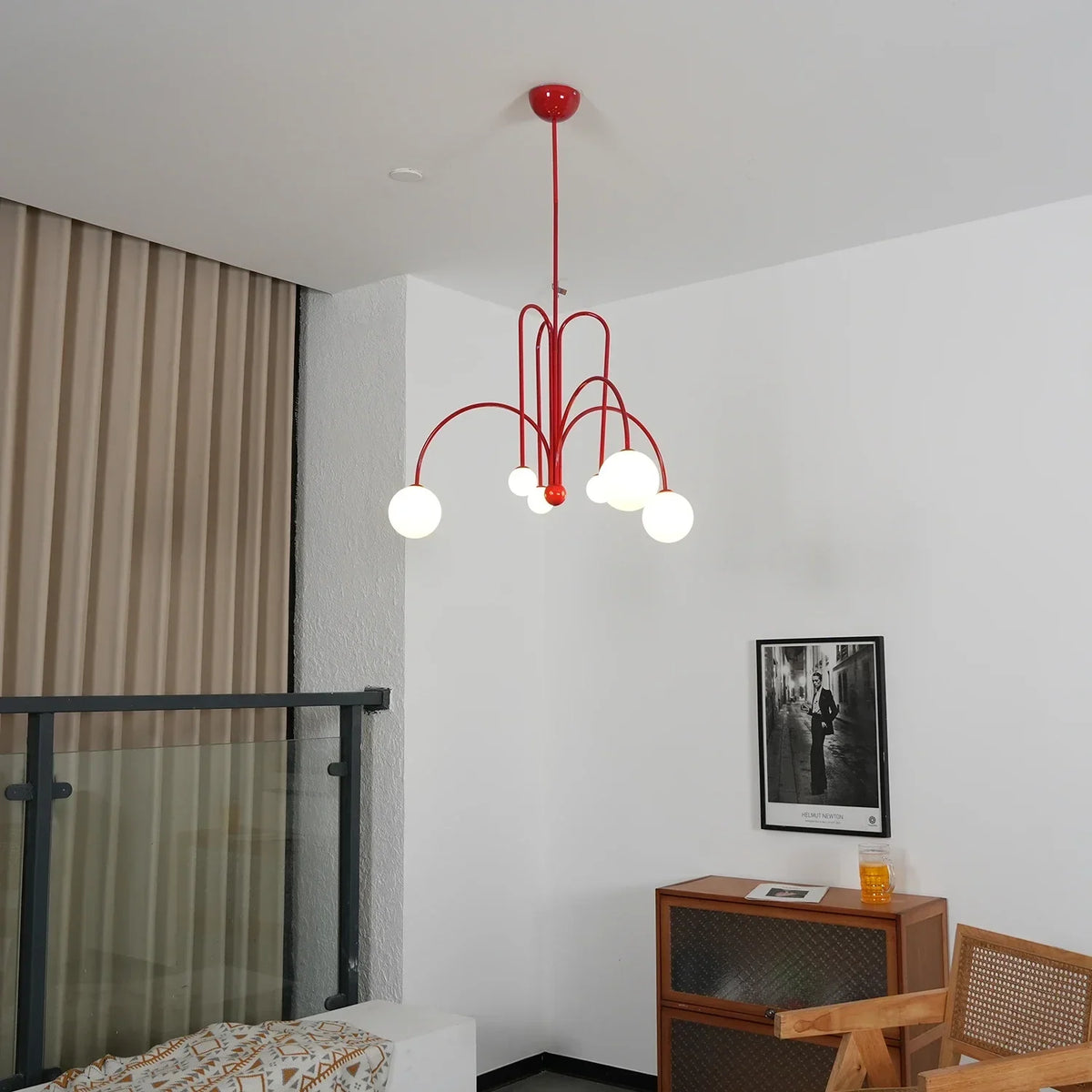 Curved Delaney Multi-Glass Light Chandelier – Glass detail 7