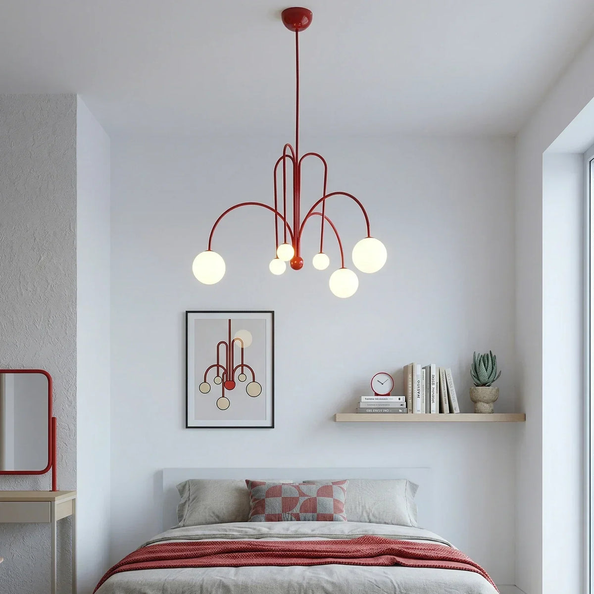 Curved Delaney Multi-Glass Light Chandelier – Glass detail 8