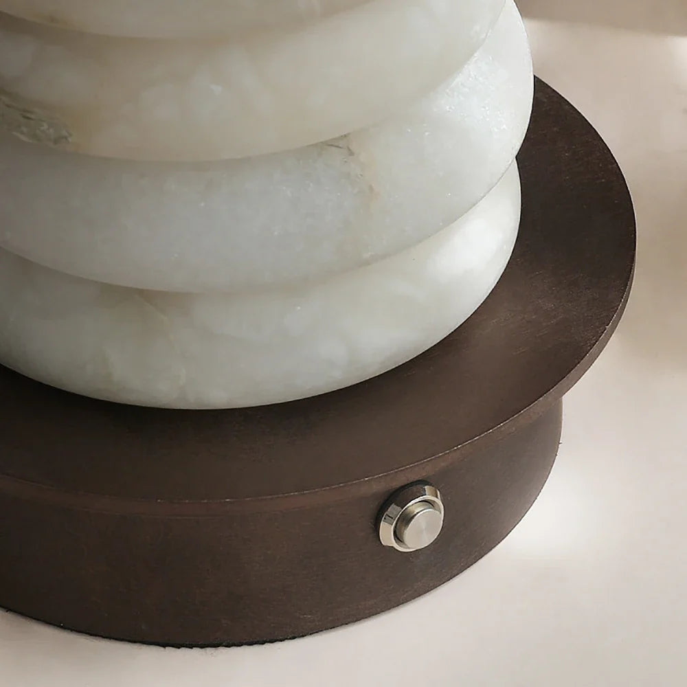 Cylinder Calla Alabaster Stacking Table Lamp – Alabaster detail 13