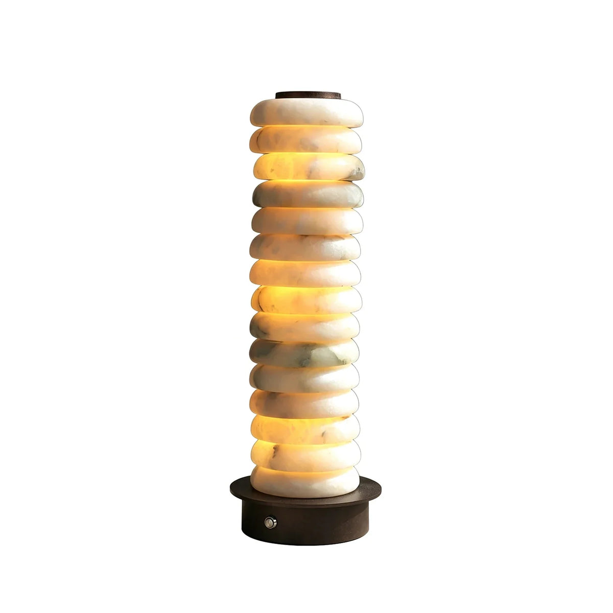 Cylinder Calla Alabaster Stacking Table Lamp – Alabaster detail 15